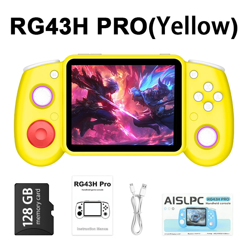 RG43H PRO Retro Handheld Game Console 22000+ Games 4.3" IPS Screen Dual System 4000mAh 2.4G WIFI Portable Handheld Video Player