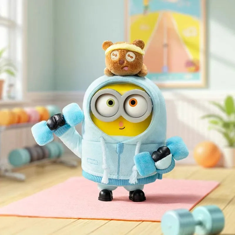 Minions Bob & Tim Better Together Series Keychains Cartoon Dolls Kawaii Plush Pendant Backpack Charms Collect Toys Fans Gift