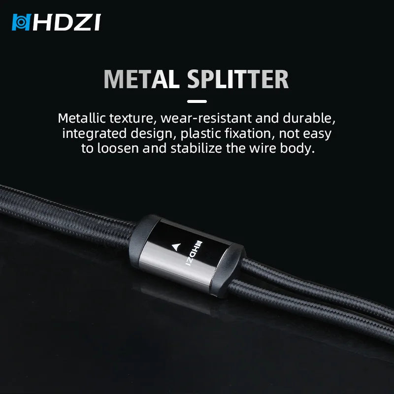 HHDZI Speaker Cable 6N OFC, 14AWG Speaker Cable, Gold-Plated Banana Head Audio Cable, Amplifier Hi-Fi System