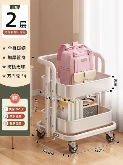 Portable Trolley Storage Bookshelf Kitchen Islands And Carts Furniture For Home Shelf Organizer Cart Auxiliary Carts Island