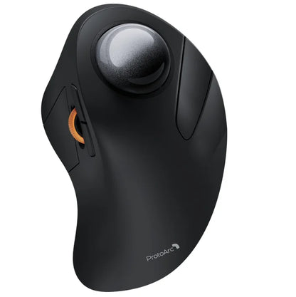 ProtoArc EM03 Wireless Bluetooth Trackball Mouse Rechargeable Ergonomic RGB Backlit Rollerball Mice for Windows Mac iPad