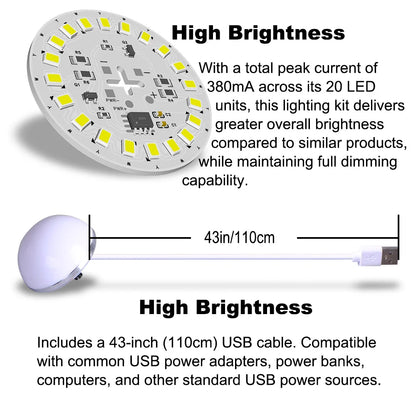Lighting Kit For Lego 21357 Pixar Lamp - Touch Control 3 Colors & Dimmable LED USB Powered Light Set (Not Including Model Bricks