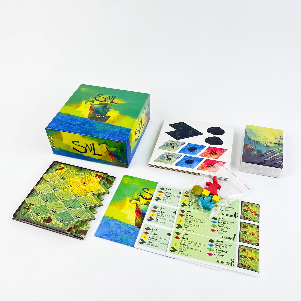 SAIL: 2-Player 20-Minute Paper-Based Nautical Strategy Couple Board Game - Romantic Adventure for Date Nights, Couple Gatherings