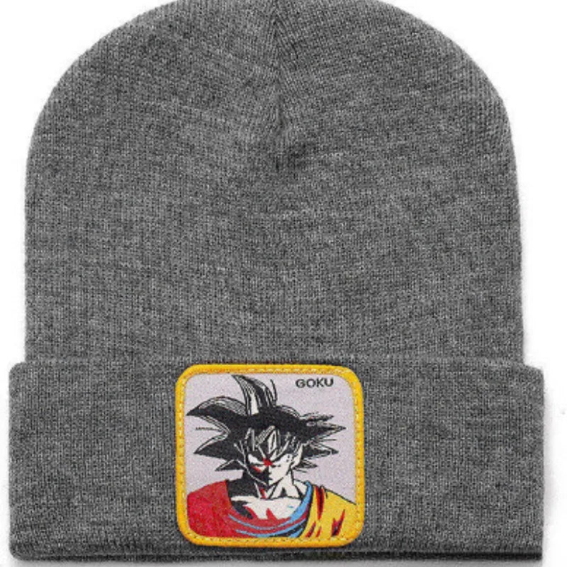 Anime Cartoon Dragon Ball Women Men Knitted Warm Winter Hats For Women Men Solid Hip-hop Casual Cuffed Beanies Bonnet