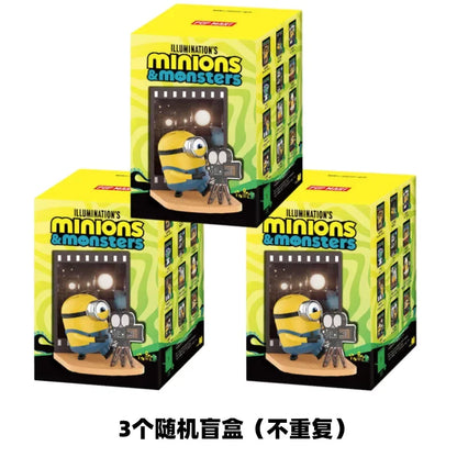 2026 Popmart Minions & Monsters Series Blind Box Collectible Figure Desktop Ornament Film Toys Figure   Model Mystery Box Gifts