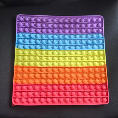 Jumbo Rainbow Silicone Push Bubble 30CM Sensory Fidget Toys for Kids Birthday Educational Gifts Relieve Stress and Anxiety