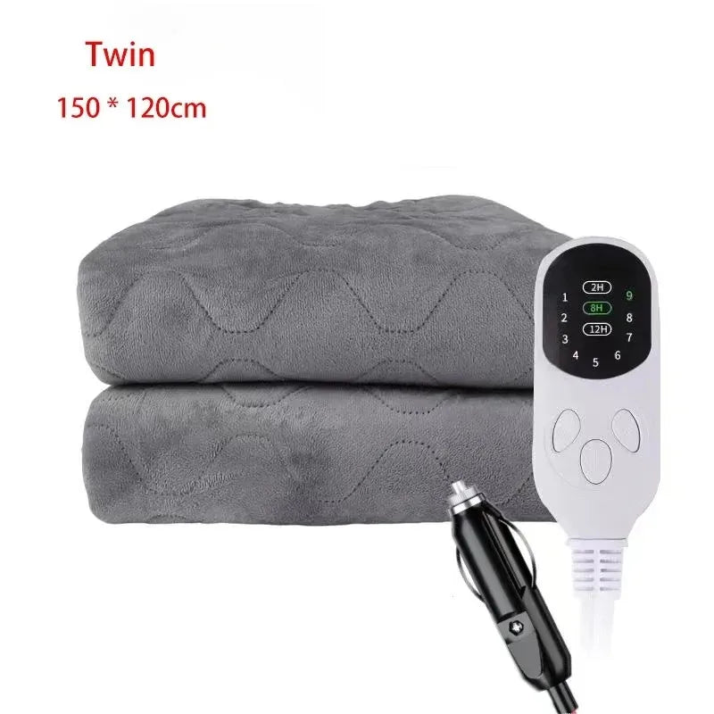 12V Electric Blanket Seat Heating Pad for Camping Trucks Off-road Vehicles Warm Heater Sleeper Heated Blanket