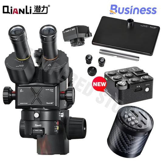 Qianli Gorilla 6558 Trinocular Microscope 6.5X-58X Zoom Industrial Thermal 4K Camera For Mobile Phones Motherboard Repair Tools