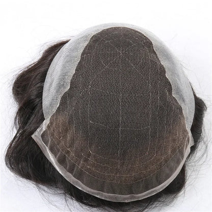 Q6 Lace Toupee Men Europe Human Hair Male Wig Swiss Lace Front Men Hair Replacement System Unit Man Wig Natural Hair Prosthesis