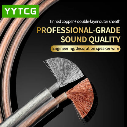 DIY HIFI Oxygen-Free Pure Copper Speaker Cable OFC Audio Wire for Car Home Theater KTV DJ-Car Audio Speaker Wire