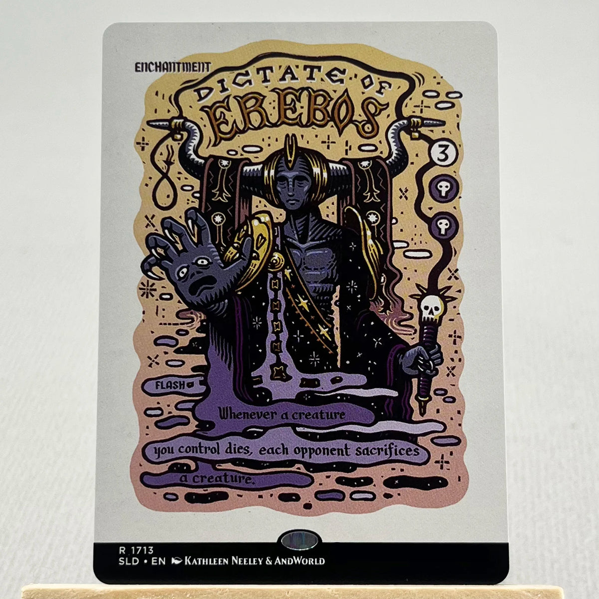 SLD HOLO19//001 Demonic Tutor Proxy Cards  Iron Maiden Sol Ring Arcane Signet Home Play Fierce Guardianship Nekusar The Mindra