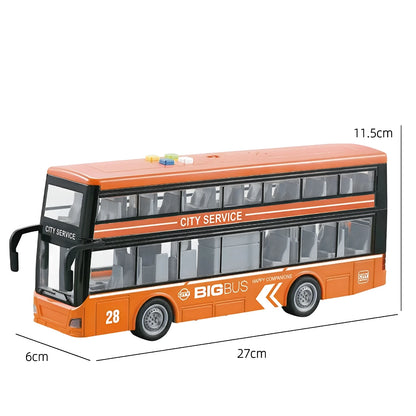 Large Size Light Music Inertia Bus Model Pull Back Cars Simulation Bus High Quality Drop-resistant Educational Toys Gifts