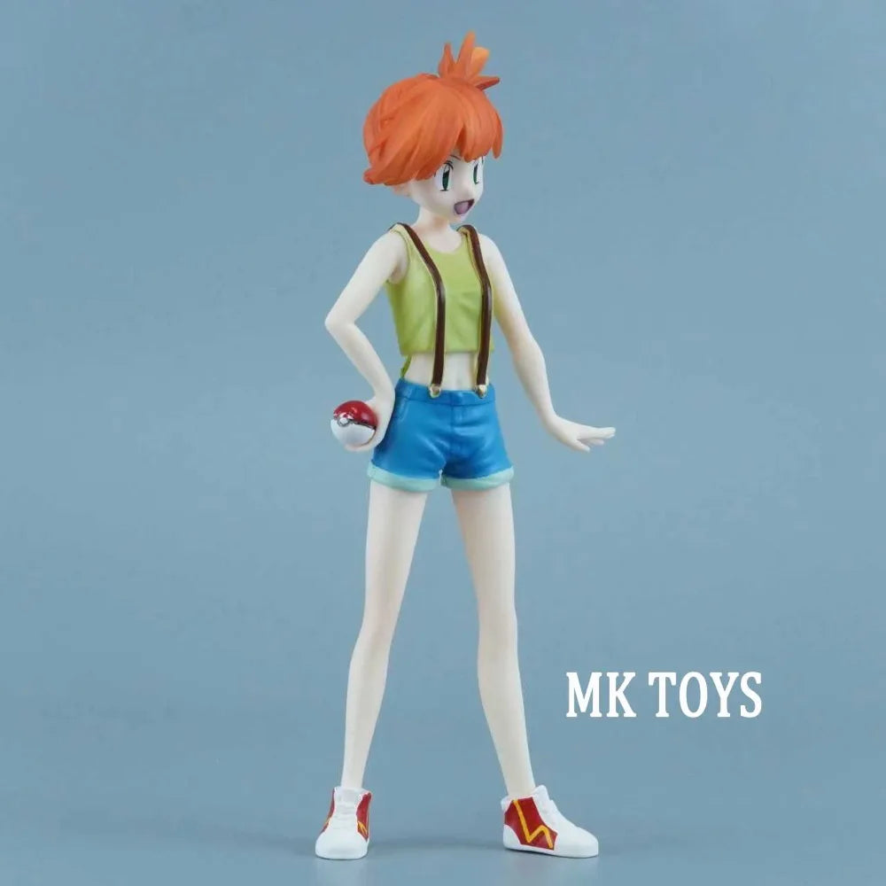 Anime Pokemen Figure Ash Ketchum Misty Brock Action Figures Pvc Statue Desktop Ornamen Collection Model Toys Gifts 13-15cm