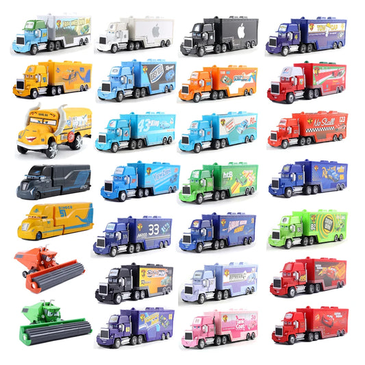 Cars Hauler Lightning McQueen Jackson Storm Daniel Swervez Chick Hicks' Hauler Alloy Diecast Model Toy Container Truck Gifts