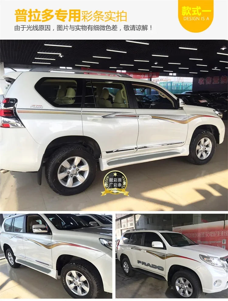 Car Sticker FOR  FOR Toyota Land Cruiser Prado 2010-2019 Fashion Sports Decoration Custom Vinyl Decal