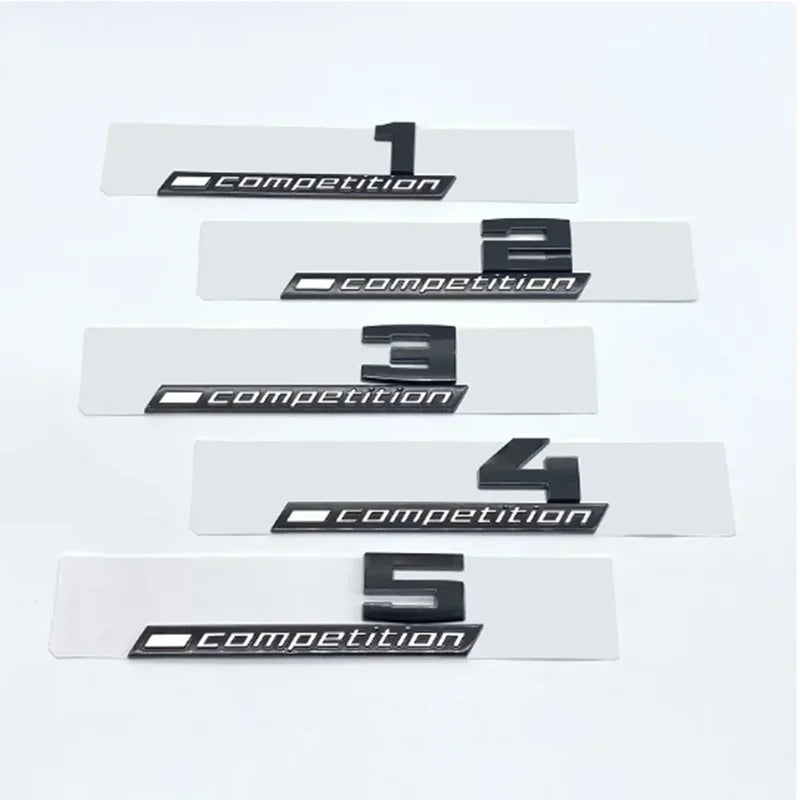 Giossy Black 3D ABS COMPETITION ABS Emblem Thunder Edition For BMW M1 M2 M3 M4 M5 M6 M8 Car Trunk Badge Sticker