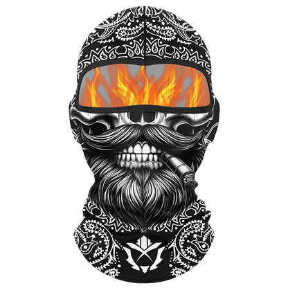 Winter Warm Plus Velvet Balaclava Motorcycle Cold-proof Scarf Ski Full Face Mask Skull Clown Windproof Neck Cover Cycling Cap