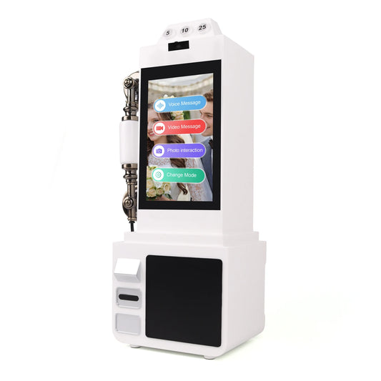 64GB 8" Touchscreen Big Screen Audio Video Guestbook Phone Payphone Booth Message Recording MP4 Video Audio Guestbook Phone