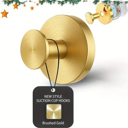Stainless SteeHeavy Duty Suction Cup Hooks – No Drill Wall Mount for Shower, Bathroom, Kitchen Holds 6.8KG on Glass/Mirror/Tile