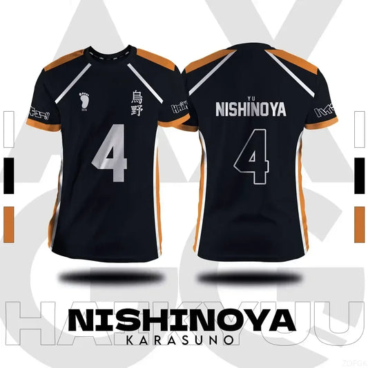 Haikyuu Fukurodani Hinata Cartoon Anime Cosplay Men Jersey Summer Short Sleeve Children Tee Top 2025 New Fashion