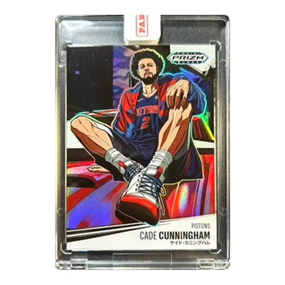 PANINI DIY manga homemade Curry James Doncic Durant Wembanyama Jokic Edwards Morant Textured Rainbow Sparkle Collectible Card