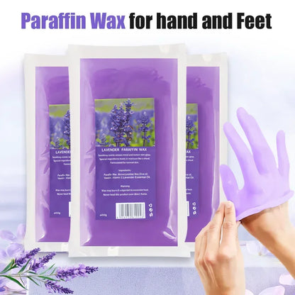 450g/200g Lavender Moisturizing Hands And Feet Mask Peel Off SPA Care Paraffin 1/3Pcs Paraffin Nourishing Hands Restores Gloss