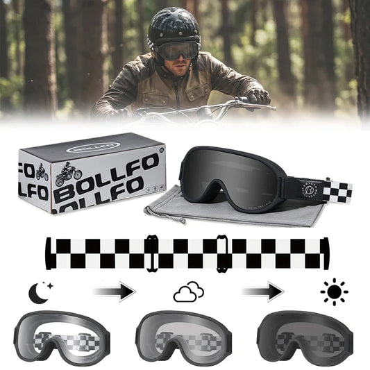 Photochromic MX Riding Goggles Men Women Anti-Fog Small Helmet Compatible Motocross Goggles Polarized UV400 Dirt Bike Enduro