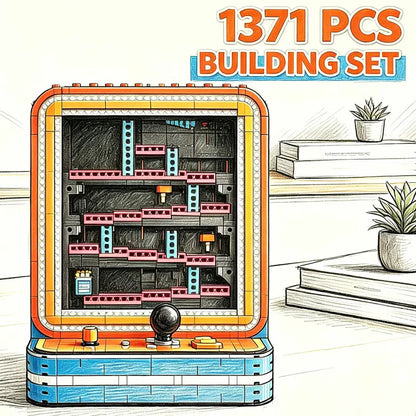 2026 New 1371PCS Model Arcade Pinball Machine Building Blocks DIY Arcade Game Suitable for Adults and Collectors Assemble Gifts
