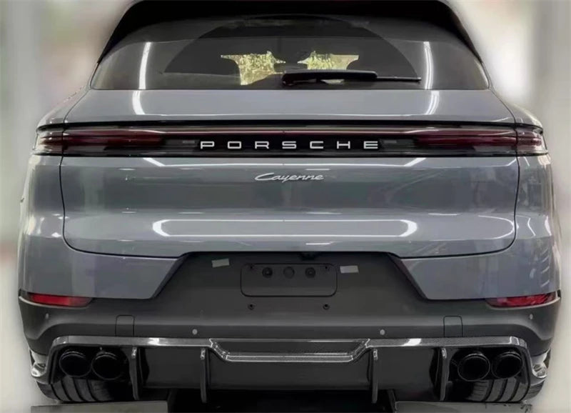 For Porsche Cayenne SUV 2018-2023 Real Carbon Fiber Bumper Front Lip Rear Diffuser Side Skirts Spoiler Splitter Body Kit