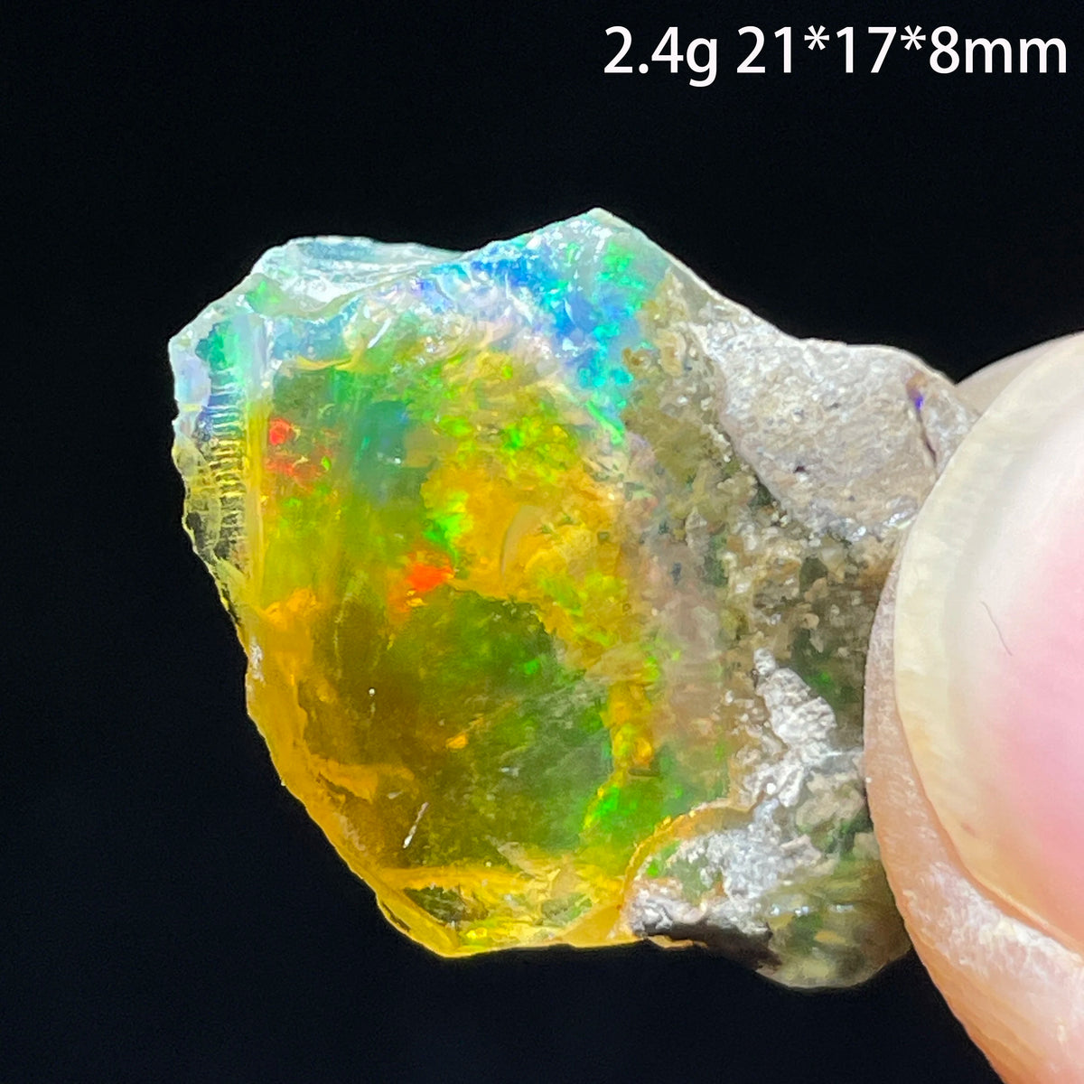 Natural Rare Colorful Ethiopia Opal (Need In Water) Gem Mineral Healing Quartz Crystals Gemstone Shooting Under Lighting