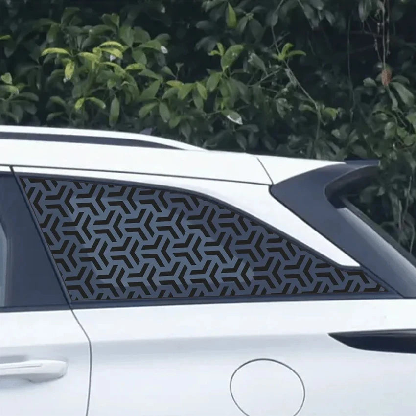 Car Side Window Honeycomb Matte Black Sticker For Triangular Window Decoration Vinyl Sticker Universal All Vehicle Accessories