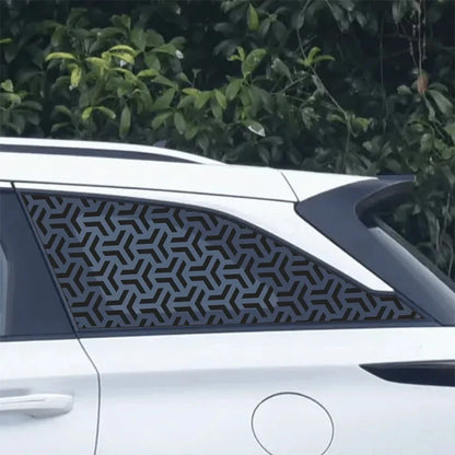 Car Side Window Honeycomb Matte Black Sticker For Triangular Window Decoration Vinyl Sticker Universal All Vehicle Accessories