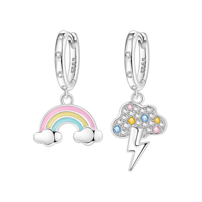 Orstarry 925 Sterling Silver Asymmetric Design Earring Key Lock Earrings Drop Earrings For Women Party Gifts Trendy Jewelry