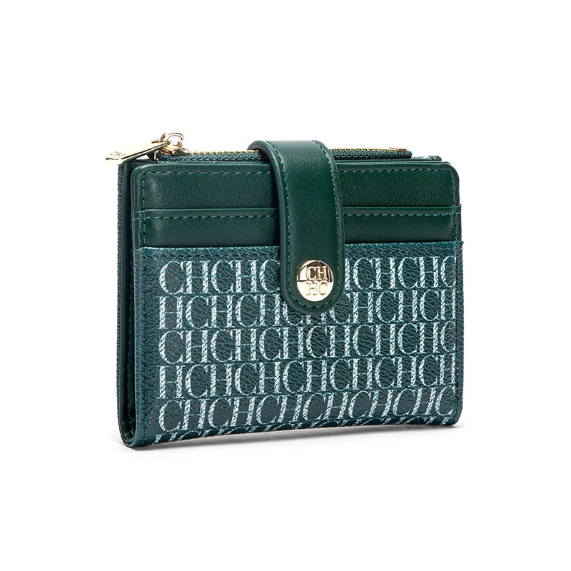 CHCH Fashion Classic Retro Men's and Women's Universal Wallet Letter Printed Portable Card Bag Zero Wallet