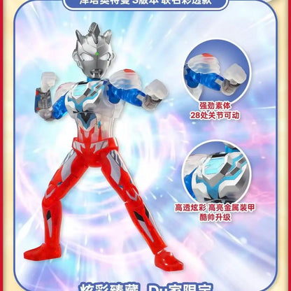 In Stock Blokees Co-brand Glitter Tiga Action Figure Light Up Ultraman Merch Figure Insulated Cup Transformable Watch For Fans