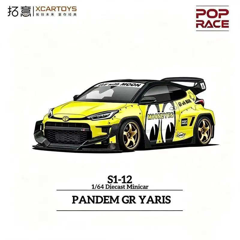 POP RACE 1:64 Toyota GR Yaris S1-12 Alloy Car Model