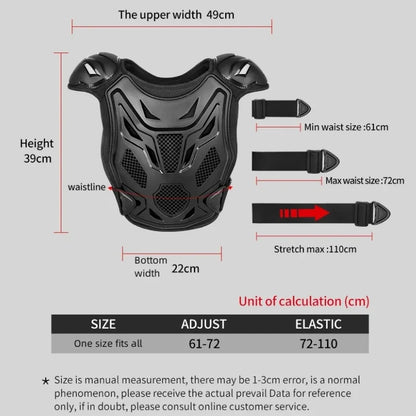 Kids Motorcycle Riding Body Armor/Elbow Knee Protector Children Motocross Back Vest Chest Off-Road Moto Cycling Protective Gear