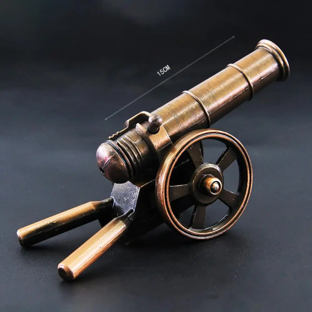 Mini Alloy Cannons Figurine Artillery Launcher Model Statue Sculpture Crafts Home Office Desktop Decor Ornament Birthday Gift
