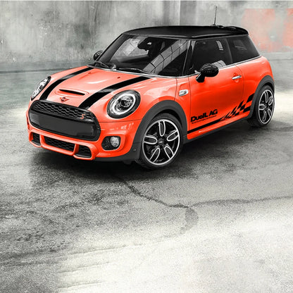 2Pcs Car Side Door Body Waist Skirt Decal Stickers Trim For MINI Cooper ClubmanF54 F55 F60 R55 R56 R60  Countryman Accessories
