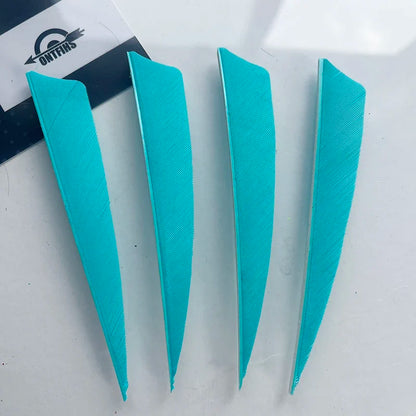 ONTFIHS 50PCS Archery Fletching RW 4" Shield Arrow Feathers with Natural Turkey Feathers