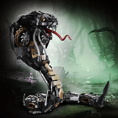 Cyberpunk 1000+pcs Mechanical Snake Building Blocks Animal Set Technical Model for Kid Adult Gifts MOC Creative Bricks Toy Model