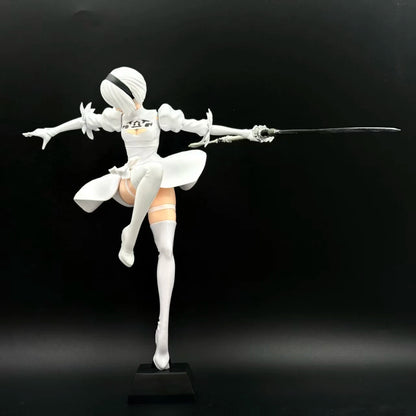 24CM NieR Automata YoRHa No. 2 Type B figma 2B Lifeform Kaine Nier PVC Action figure doll model Collectible statue figura gift