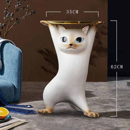 Enchanting Cat Coffee Table Welcome Large Living Room TV Stand Sofa Next To Floor Tray Housewarming Gift Large Ornaments