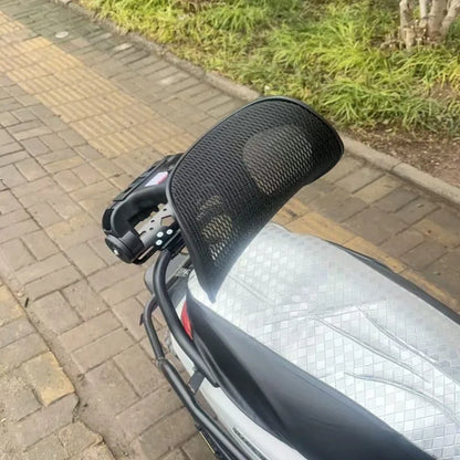 Universal Foldable Telescopic Electric Vehicle Rear Seatback With Lumbar Support For Motorcycle Scooter E-Bike Adjustable