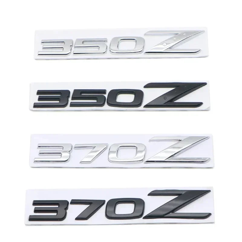 For Nissan 350Z 370Z Letters Rear Trunk Emblem Badge GTS GTR Nismo Z Z3 Z34 Teana Car Modification Stickers Decals 3D Metal