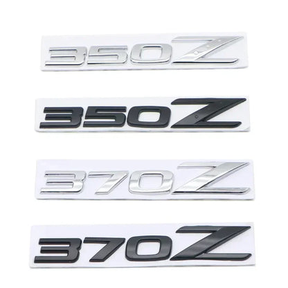For Nissan 350Z 370Z Letters Rear Trunk Emblem Badge GTS GTR Nismo Z Z3 Z34 Teana Car Modification Stickers Decals 3D Metal