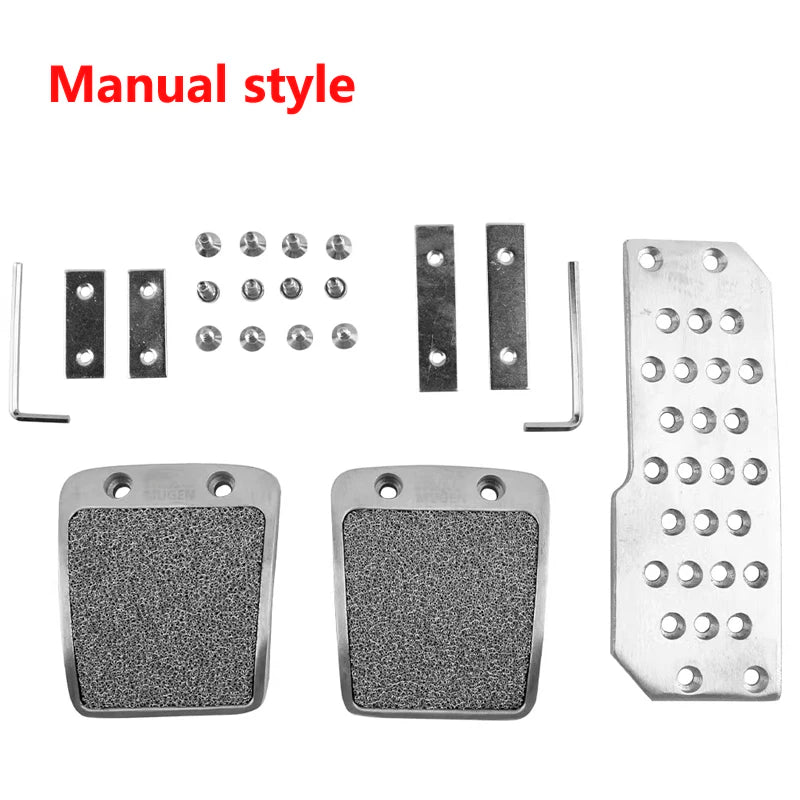 Universal Replacement Car Pedals Manual Foot Rest Automatic Racing Car Pedal Aluminium Brake Clutch Foot Pedal Pad Cover