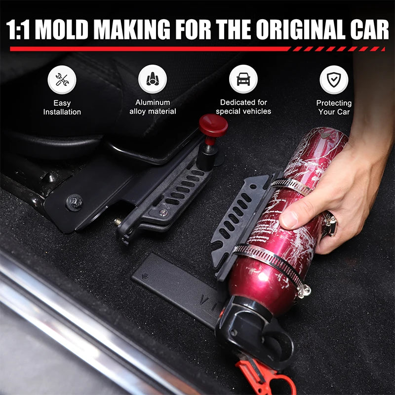 For Mazda MX-5 MX5 ND 2016-2025 Aluminum Alloy Car Co-pilot Under Seat Firefighting Bracket Interior Car Accessories(LHD RHD)