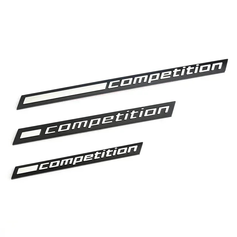 3D ABS Black Competition Logo Rear Boot Trunk Emblem Badge Sticker Decals For BMW M1 M3 M4 M5 M6 X1M X3M X4M X5M X6M