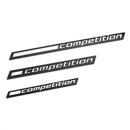 3D ABS Black Competition Logo Rear Boot Trunk Emblem Badge Sticker Decals For BMW M1 M3 M4 M5 M6 X1M X3M X4M X5M X6M